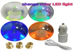 LED Light Ball Shape Acrylic Gear Shift Knob Floating Emblem Mitsubishi3778141