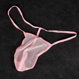 Diversão masculina meias roupa interior tanga ultra-fino transparente respirável sexy sem costura triângulo calças t-biblioteca transparência completa 932411