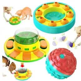Toys Dog Turntable Interactive Toys zwiększa iq powolne karmnik Labrador francuski buldog trening huśtawki żywności Produkty dla zwierząt domowych