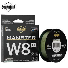 Seaknight Marka Monsteranster W8 II 150M300M500M 8 Strands Döküm Örgülü Tel Balıkçılık Hattı 15-100lb Pürüzsüz Multifilament 240220