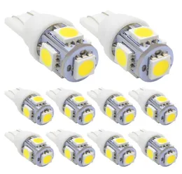 100x T10 LEDカーライトW5W 5050 194 168 T10 LED電球自動ウェッジクリアランスランプT10ウェッジサイドバルブカーライセンスライト新しい到着5135733