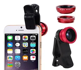 Fisheye Lens 3 in 1 휴대 전화 렌즈 IPhen 7 6S Plus 5S5 Xiaomi Huawei Samsung3044983 용 1 개의 휴대폰 렌즈 생선 마크로 카메라 렌즈