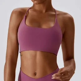 Lu Align Aloe Outfit BHs Top Damen Gym Fitness Sexy rückenfreier Verband Sport-BH Push Up Yoga Unterwäsche Lady Outdoor Workout Bralette Seksi Styen Jogger Gry Lu-08 2024