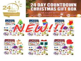 NUOVO 24 pezzi Fidget Toys Pack Mystery Box Calendario dell'Avvento Sorpresa Confezione regalo di Natale Antistress Semplice fossetta Novità Regali3405233