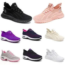 New Men Women Shoes Hiking Running Flat Shoes Soft Sole Fashion Purple White Black Comfortable Sports Color Blocking Q12-1 GAI GAI TR