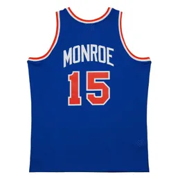 Dikişli Basketbol Formaları Earl 15 Monroe 1972-73 Mesh Hardwoods Classic Retro Jersey S-6XL