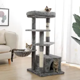 Scratchers Pet Cat Tree Condo House Scratching Post Climbing Tree Toys for Cat Kitten Ochrona Meble Szybka dostawa domowa