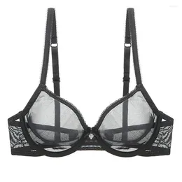 Sutiãs conjuntos yandw preto sutiã calcinha venda separada malha transparente ver através de estiramento mulheres sexy lingerie oco grande plus size bh conjunto