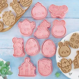 Baking Moulds Easter Cookie Cutter Set 8Pcs/10Pcs Biscuit Mold DIY Cake Tools Home Party Kitchen Decoration Supplies