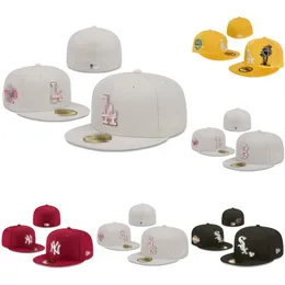 Men Baseball Fitted Hats Classic Hip Hop Boston Sport Full fitted Bill Casquette Heart Hustle Flowers New Era Cap Size 7-8