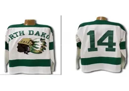 Real 001 real bordado completo 1954 North Dakota Sioux Jersey 001 costurado Fighting Sioux DAKOTA Jersey ou personalizado qualquer nome ou numbe9661980