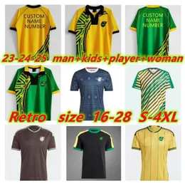 Jamaicaes Soccer Jerseys 2023 2024 Hem Away Earle Whitmore Dawes Sinclair Antonio Nicholson Training Uniform 23 24 25 före match 97 98 Jamaices Retro fotbollsskjorta