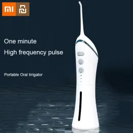 Irigators Xiaomi Oral Irrigator Dental Su Jet Flosser Diş Temizleme Diş Beyazlatma Su geçirmez ağız çamaşır makinesi diş dişi diş ipi