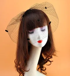 Headpieces Black Bridal Net Birdcage Veils Charming Wedding Veil Halloween Hats Fascinator Face Veil2145545