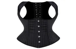 수직 스트라이프 Halterneck Underbust Corset Vest Plus Size S6XL 여성 패션 큰 크기 허리 Cincher Bustier Slimming Body Shaper8573803