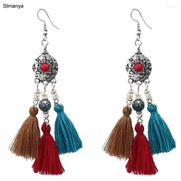 Dangle Earrings Vintage Long Tassel Earring Bohemian Love Festival Statement For Women Mix Color Jewelry Accessories E3086