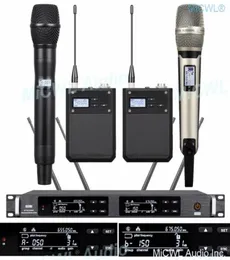 Microfones SKM6000 Digital Sistema de Microfone Sem Fio EW100 G4 300 Canal 2 Handheld QLXD Lavalier Headset BetlPack True Diversi8498875