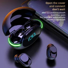 Y80 TWS Wireless Headphones Control Control Display Wireless Bluetooth Headset Bluetooth Ayphons Pluetooth Aypuds لجميع الهواتف الذكية