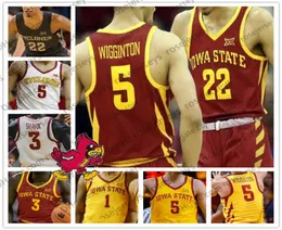 Custom Iowa State Cyclones 2020 Basketball 22 Tyrese Haliburton 45 Rasir Bolton 33 Solomon Young 11 Prentiss Nixon Men Youth Kid J2335831