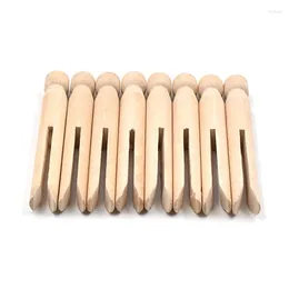 Bolsas de jóias Pinos de roupas de madeira Pegs Old School 50 Count Round Clothespins Resistente às intempéries Peg Dolls Tradicional