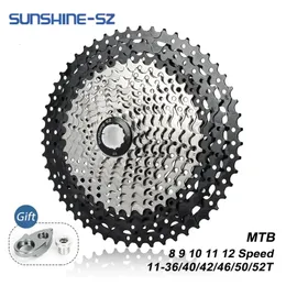 Sunshine Mountain Bike 8 9 10 11 12 SPEED Velocidade Bicycle Cassette Mtb Freewheel Sprocket 36t 40t 42t t 50t 52t for Shimano 240228