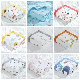 Baby badhandduk tryck tecknad handduk quilt spädbarn bomull filt djur baby swaddle badrum handdukar kläder havsfartyg