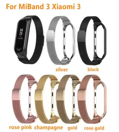 Milanese Loop Wrist Strap For Xiaomi Mi Band 3 Mi Band 4 Metal Bands Bracelet Smart Watch Straps Stainless Steel Belt for xiaomi 7667139