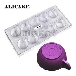 3D Chocolate Molds Professional for Chocolates Polykarbonat kaffekopp för tårta chokladformar Bakeri bakbakningsverktyg 240220