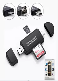 YC320 USBC Leitor de cartão de memória inteligente 3 em 1 USB 20 TFMirco SD Type C OTG Flash Drive Cardreader Adapter8376556