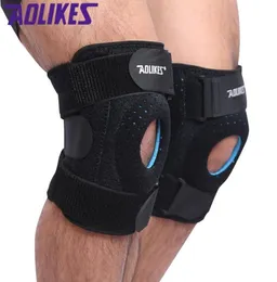 AOLIKES Knee Brace Support Silica gel 6 Springs Sports Fitness Knee Protector Basketball Breathable Knee wraps Plus Size 4XL 6XL T5239796