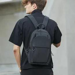 Pequeno masculino mochilas esportes ao ar livre homem saco de escola moda oxford pano mini viagem sacos ombro para masculino 2023 preto 240229