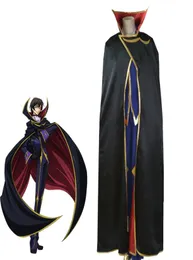 Anime Costumes Code Geass Cosplay Lelouch of the Rebellion Zero Cosplay Purple Mens Costume Full Set With Wig1828852