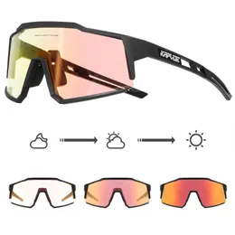 Kapvoe Red Pochromic Cycling szklanki Mężczyźni Mtb Okulary przeciwsłoneczne Kobiety Rower Road Uv400 Outdoor 240228