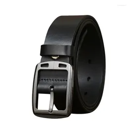 Belts Pure Cowhide 3.8cm Wide Hypoallergenic Ceramic Pin Buckle Belt For Men Genuine Leather Male No-metal High Quality