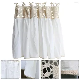 Curtain 1Pc Cotton Cloth Half Home Window Decorative Short White