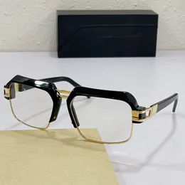 Vintage glasögon Eyeglassles Black Gold Frame Clear Lenses Män Kvinnor Luxury Glasögon Skuggor OCCHIALI DA SOLE UV400 glasögon
