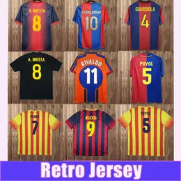 2013 2014 PEDRO Maglie da calcio retrò da uomo ALEXIS PUYOL 1998 2012 A. INIESTA RIVALDO RONALDINHO GUARDIDLA Home Away 3rd Maglie da calcio