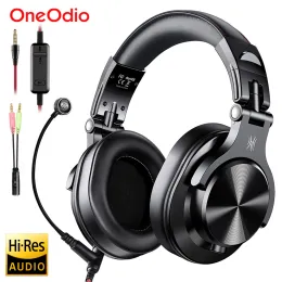 Fones de ouvido Oneodio A71 Gaming Headset Studio DJ Fones de ouvido estéreo sobre a orelha Fone de ouvido com fio contrata com microfone para PC PS4 Xbox One Gamer