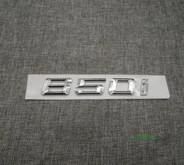 Chrome Shiny Silver Abs Number Letters Word Car 트렁크 배지 엠블럼 Letter Decal Sticker BMW 6 시리즈 650i6549624