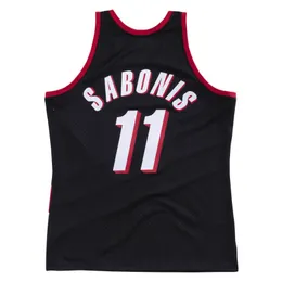 Dikişli Basketbol Formaları Arvydas Sabonis 1999-00 Mesh Hardwoods Klasik Retro Jersey S-6XL