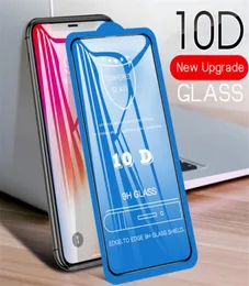 10d Tempered Glass Full Lim Cover Curved Screen Protector Film för iPhone 13 Pro Max 12 Mini 11 XS XR X 8 7 6 Plus SE6244013