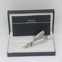 Classi Metal Silver Grid Body Fountain Pen with Series Numer SchoolOffice Pisma Pisanie Pen2169842