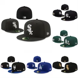 Cała drużyna Więcej czapek baseballowych Casquette Dopasowane kapelusz Klasyczne sporty na świeżym powietrzu sprzedające czapki czapkę mieszanie zamówienia Rozmiar 7-8