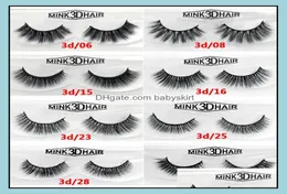 Güzellik Ürünleri 12 Stil 3D Mink Yanlış Kirpikler Saç Üçlü Uzun Kalın Lashes8207925