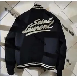 Saint Laurents JScket Luxury Designer Jacket Men Lomis baseball Jackets 3D刺繍パッチワークコート