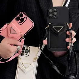 Tasarımcı Crossbody telefon Kılıfları İPhone 15 14 13 12 11 PRO MAKİTA MADDE MOBİL MOBİL BAKA KAPAK KADDARI MODA İÇİN KULLANICI KASA KARAR KARTI TUTUCU CEBİ