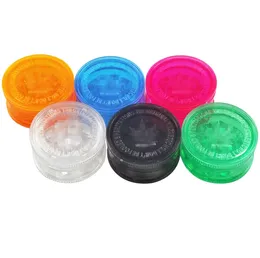 Il più nuovo colorato 40MM plastica Herb Grind Spice Miller Grinder Crusher Grinding 3Parts Design innovativo portatile per strumento per pipe da fumo