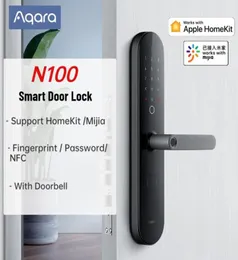 Aqara N100 Smart Door Lock Fingerabdruck NFC -Passwort entsperren Smart Home Arbeit mit Apple HomeKit Mijia App mit Türklingel 2010137395116