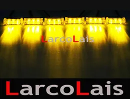 LarcoLais Blue Amber Red White Green 6x3 LED Fire Flashing Blinking Strobe Emergency Car Lights Kit4663758
