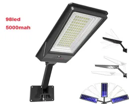 Lampada da parete solare 24LED 98LED Sensore di movimento PIR impermeabile Lampada da giardino a LED per percorso stradale esterno3781347